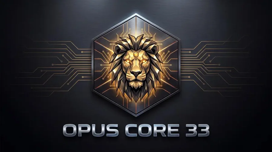 Opus Core 33 gold lion badge